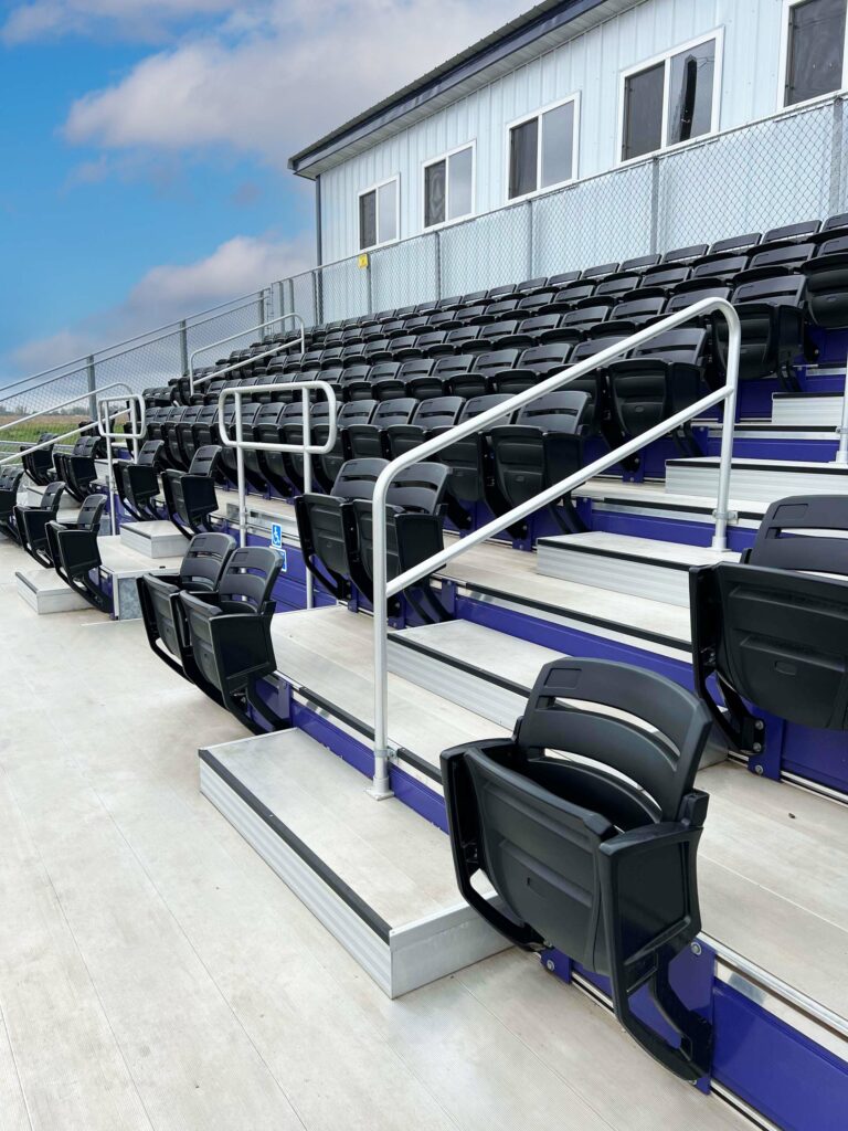 Outdoor seating for Central Iowa stadium.